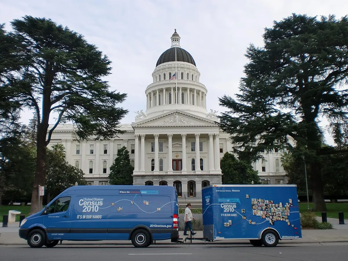 The California State Capitol in Sacramento, seen from outside