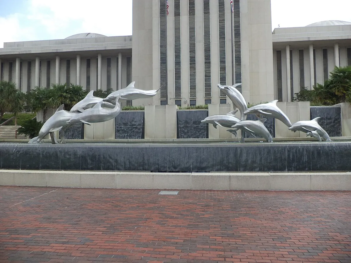The Florida State Capitol in Tallahassee, seen from outside