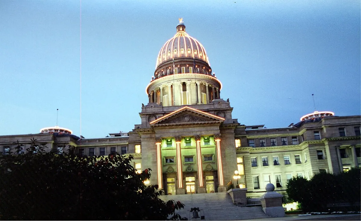 The Idaho State Capitol in Boise, seen from outside