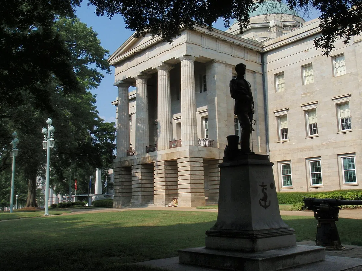 The North Carolina State Capitol in Raleigh, seen from outside