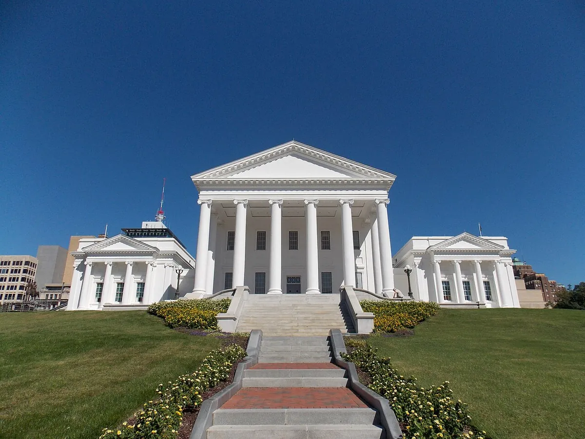 The Virginia State Capitol in Richmond, seen from outside