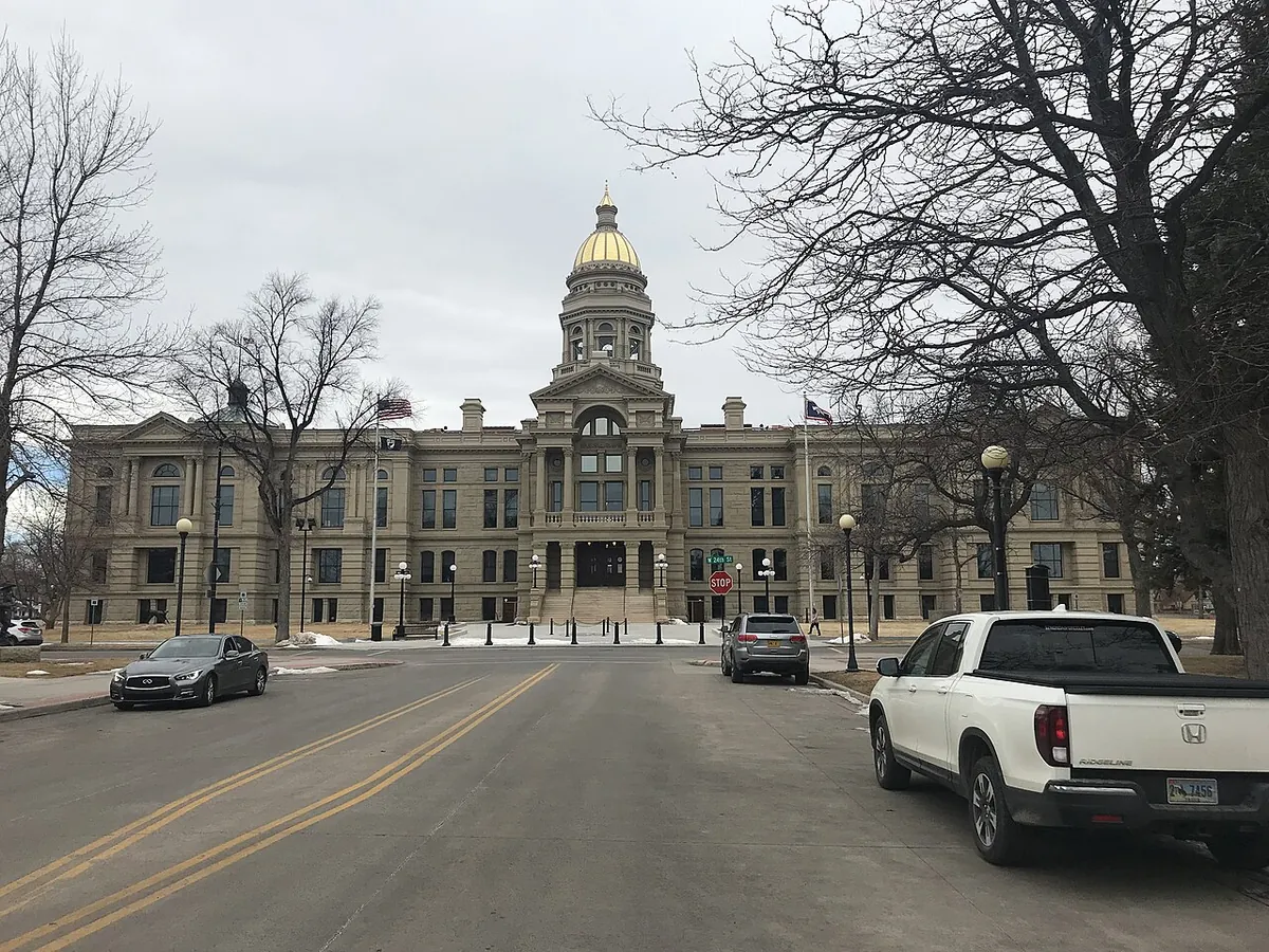 The Wyoming State Capitol in Cheyenne, seen from outside